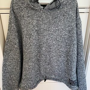 grey fleece sweatshirt from pink